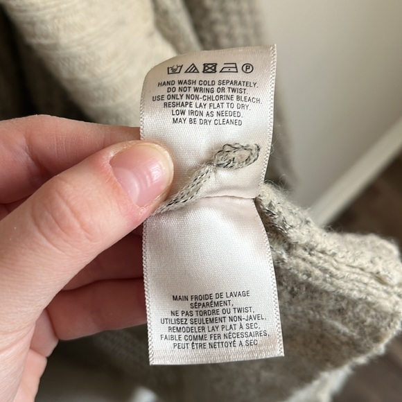 Sleeping on Snow Anthropologie Long Wool Blend Hooded Cardigan Duster Size M - Picture 5 of 9